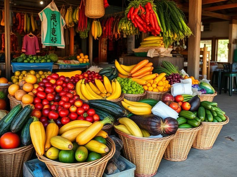 Local market produce in southern Thailand